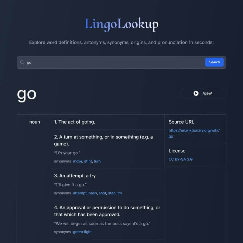 LingoLookup screenshot